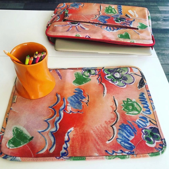 NWT Handcrafted Computer leather Case + leather mat - Picture 4 of 8